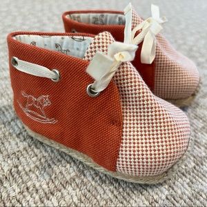 Orange Hermes Baby Shoes Size 18